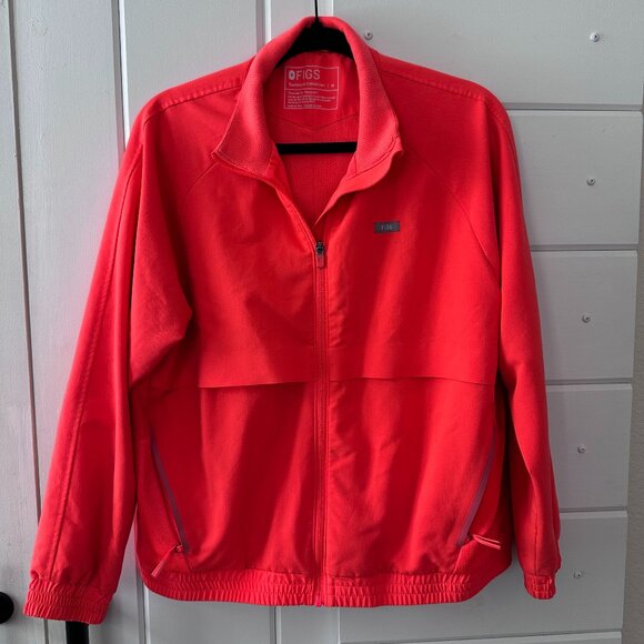 FIGS Sydney Scrub Jacket – Fiery Coral | Women’s Medium | Limited Color Release - Picture 1 of 5